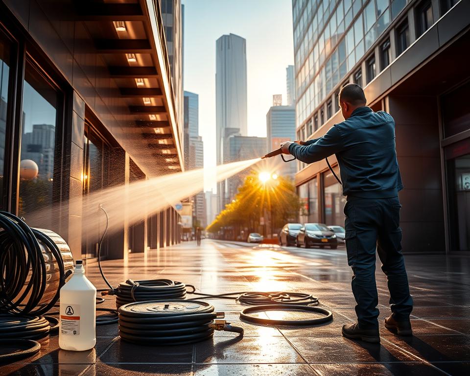 Forest Park brickwall pressure washing